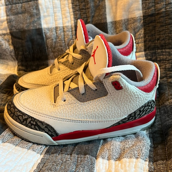 Nike Air Jordan 3 Retro Red 10c - Picture 6 of 7